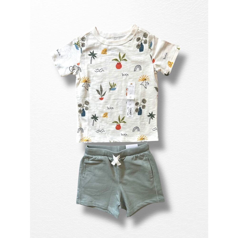 🌱 NWT Little Co. Organic Toddler Outfit, Size 2T - Picture 4 of 6